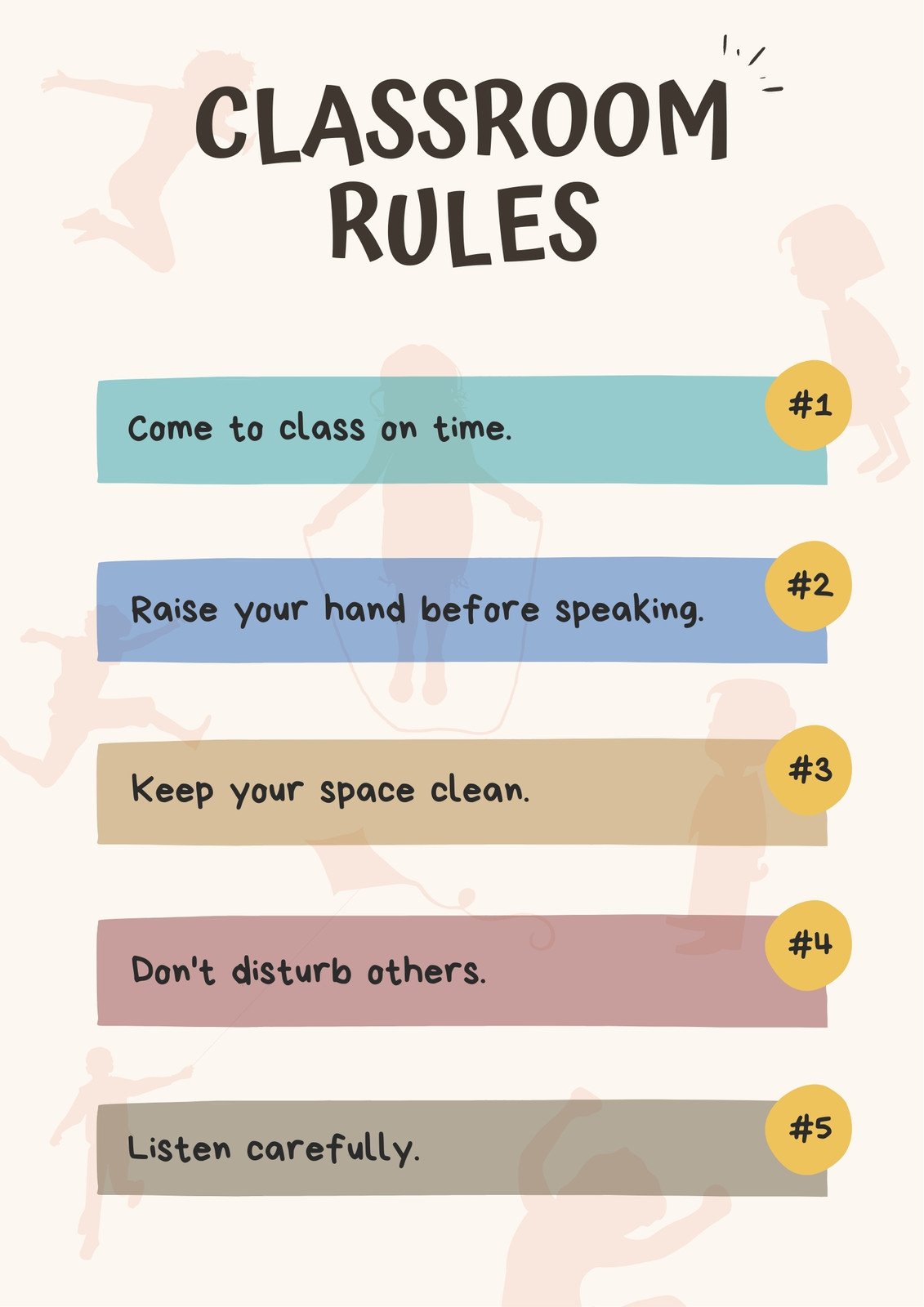 elementary classroom rules