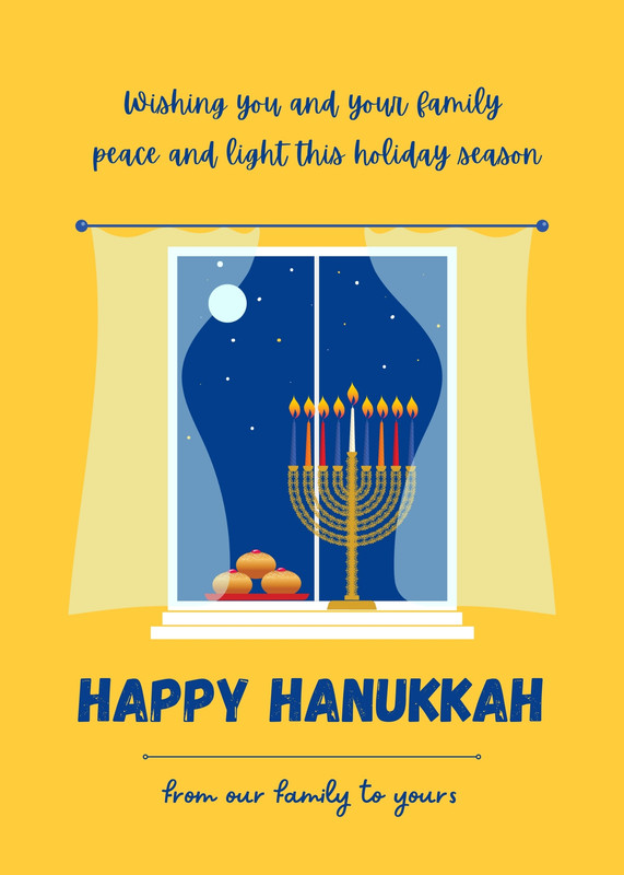 Free Printable Customizable Hanukkah Card Templates Canva