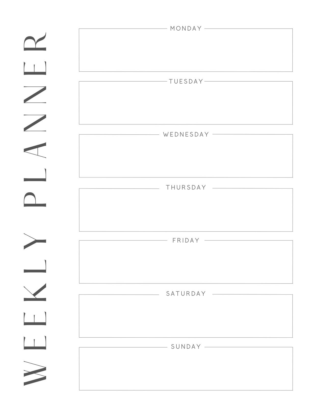 Minimalist Weekly Planner template, weekly schedule 11842603