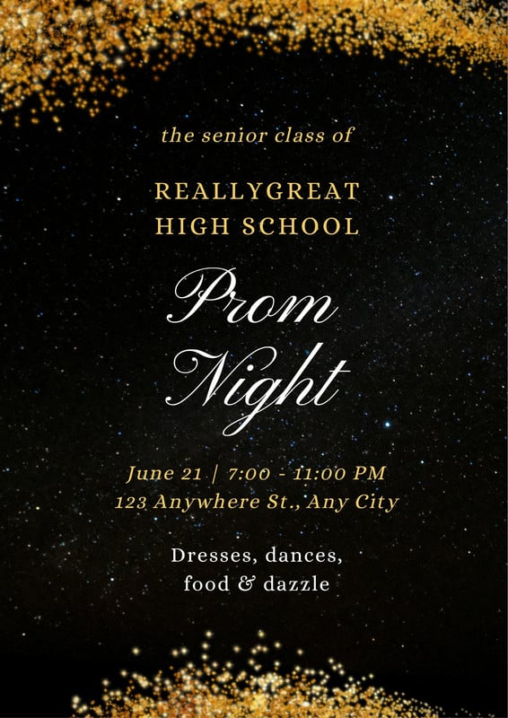 Free, printable, customizable prom poster templates Canva