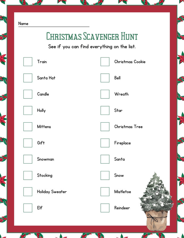 Page 2 - Free and customizable scavenger hunt templates