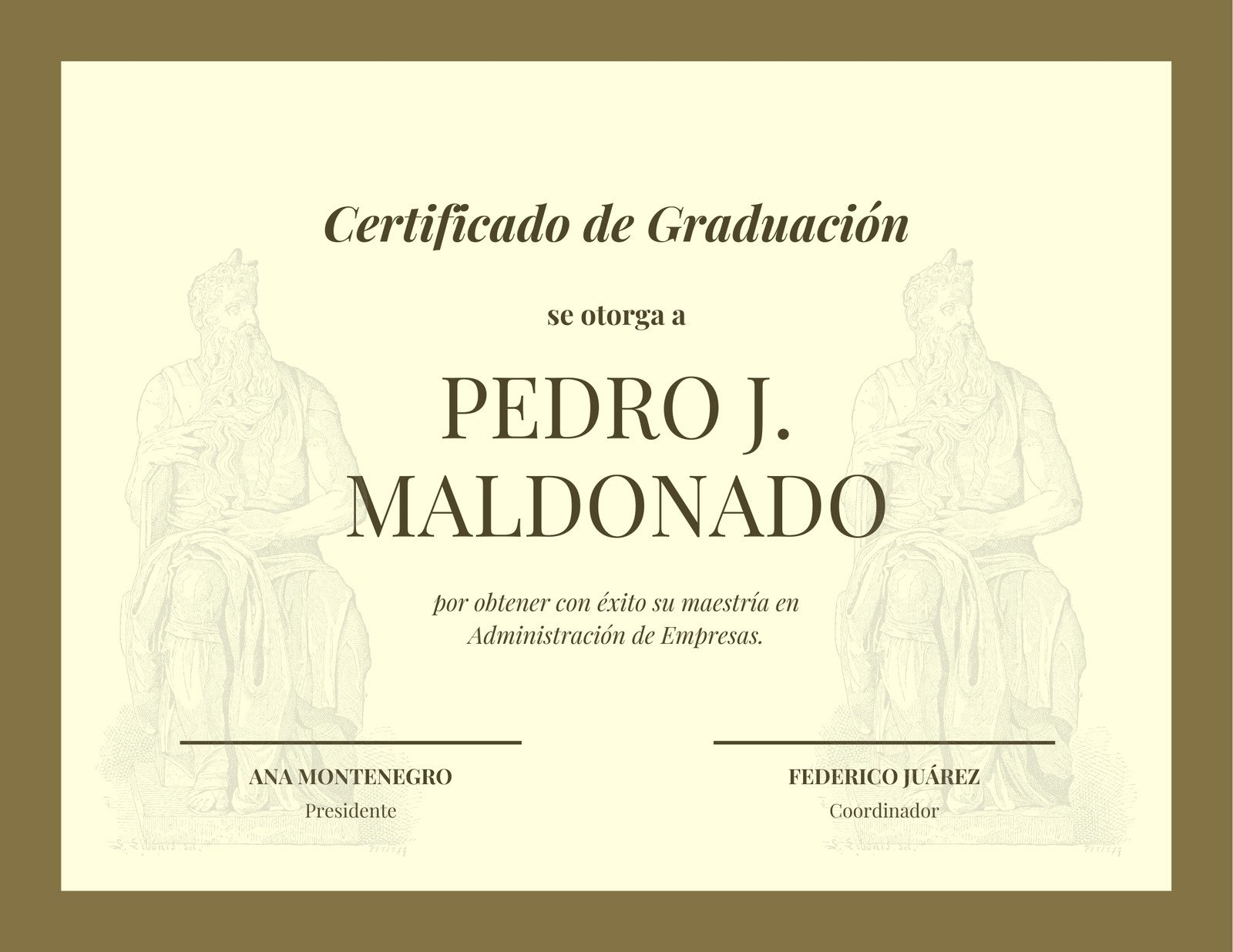 Marrón Diploma Académico Certificado