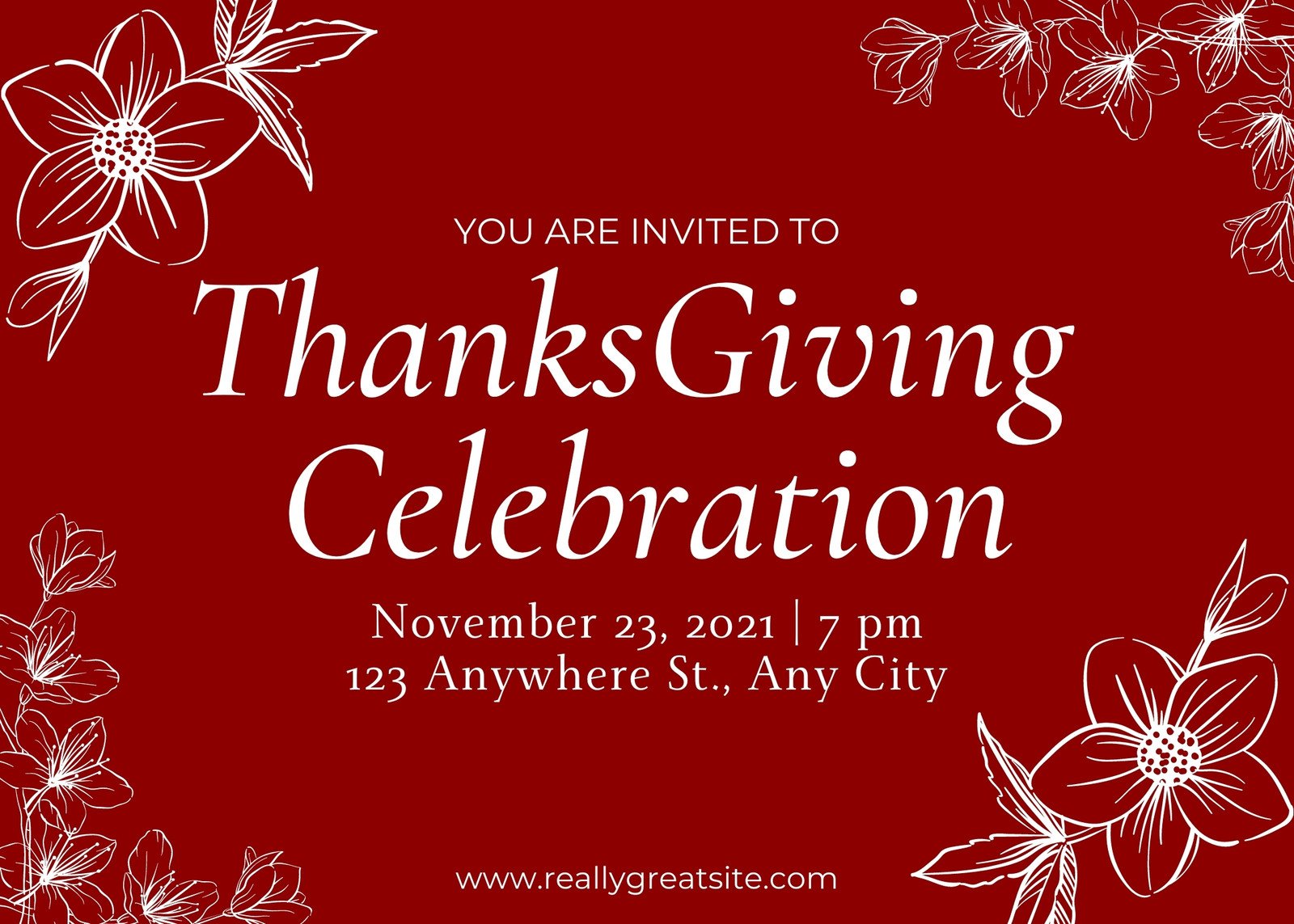 Thanksgiving Church Invitation Card - Order today!