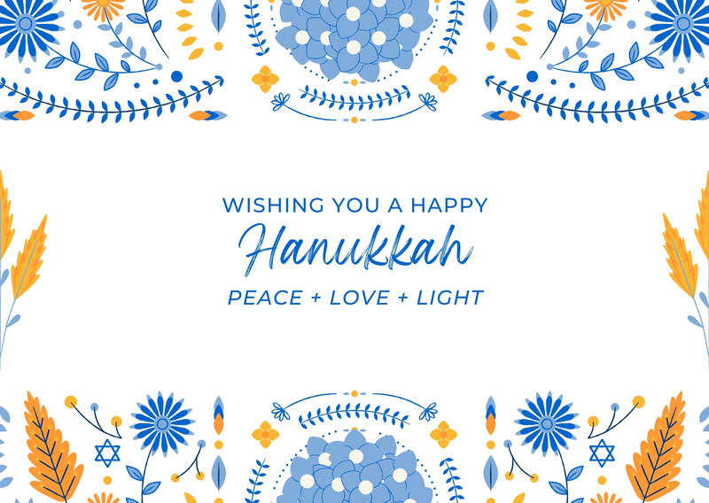 Free printable, customizable Hanukkah card templates Canva