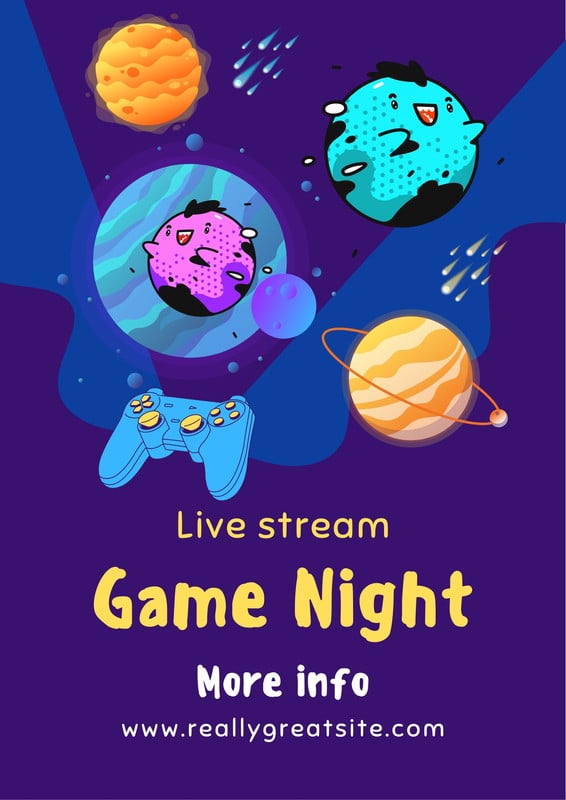 Free game night poster templates to edit and print | Canva