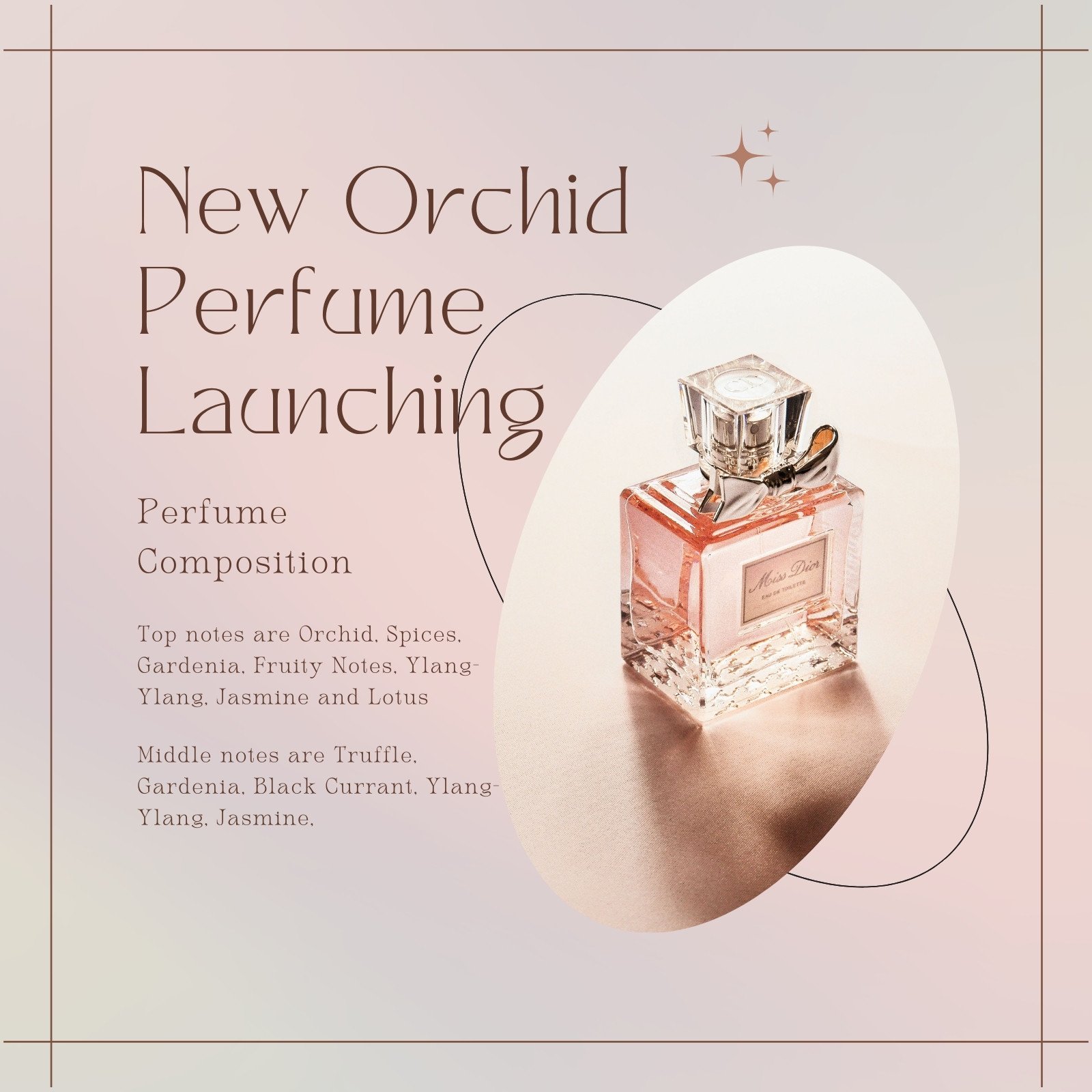 Miss Dior Perfume Invitation Customizable Template DIY