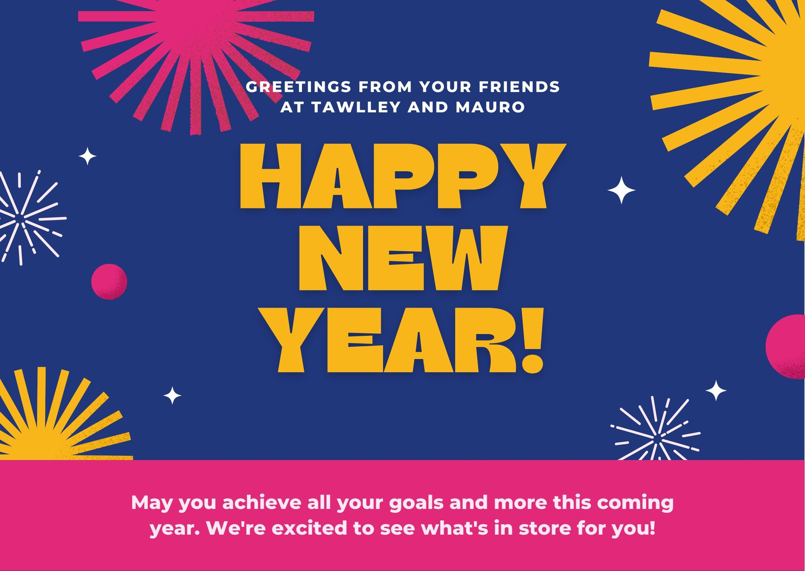 Free and customizable New Year eCard templates