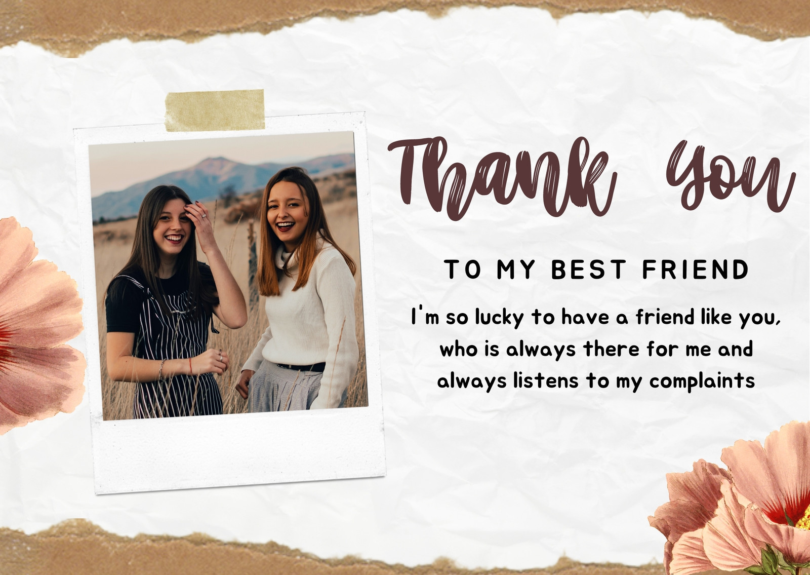 Free and customizable best friend templates