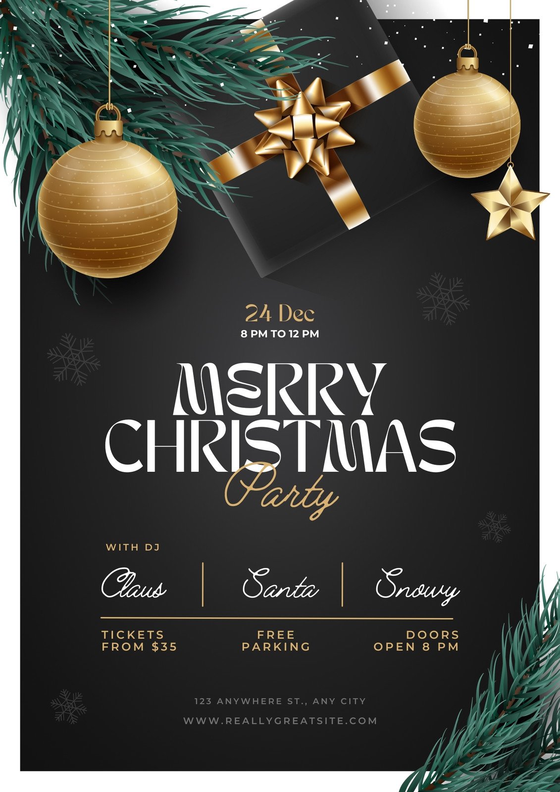 Free, printable, customizable Christmas flyer templates  Canva Regarding Christmas Brochure Templates Free
