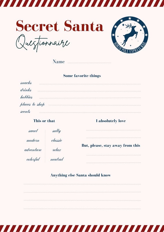 Free printable Santa letter templates you can customize | Canva