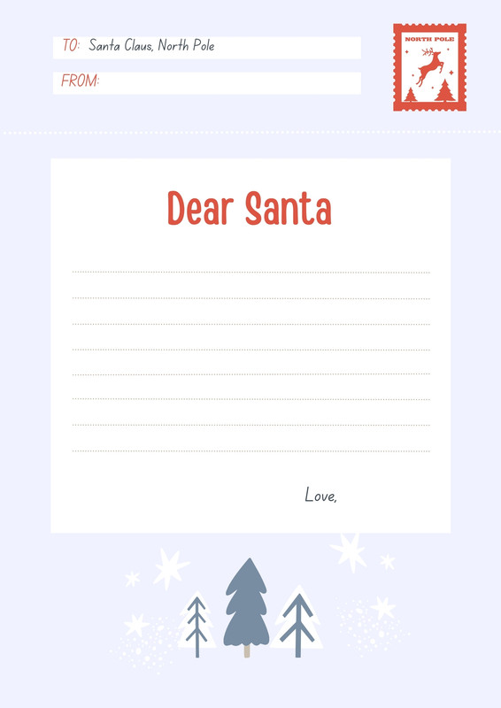 Page 2 - Free printable Santa letter templates you can customize | Canva