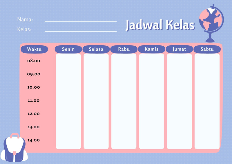 Halaman 3 Gunakan Template Jadwal Kelas Keren Gratis Canva 4448