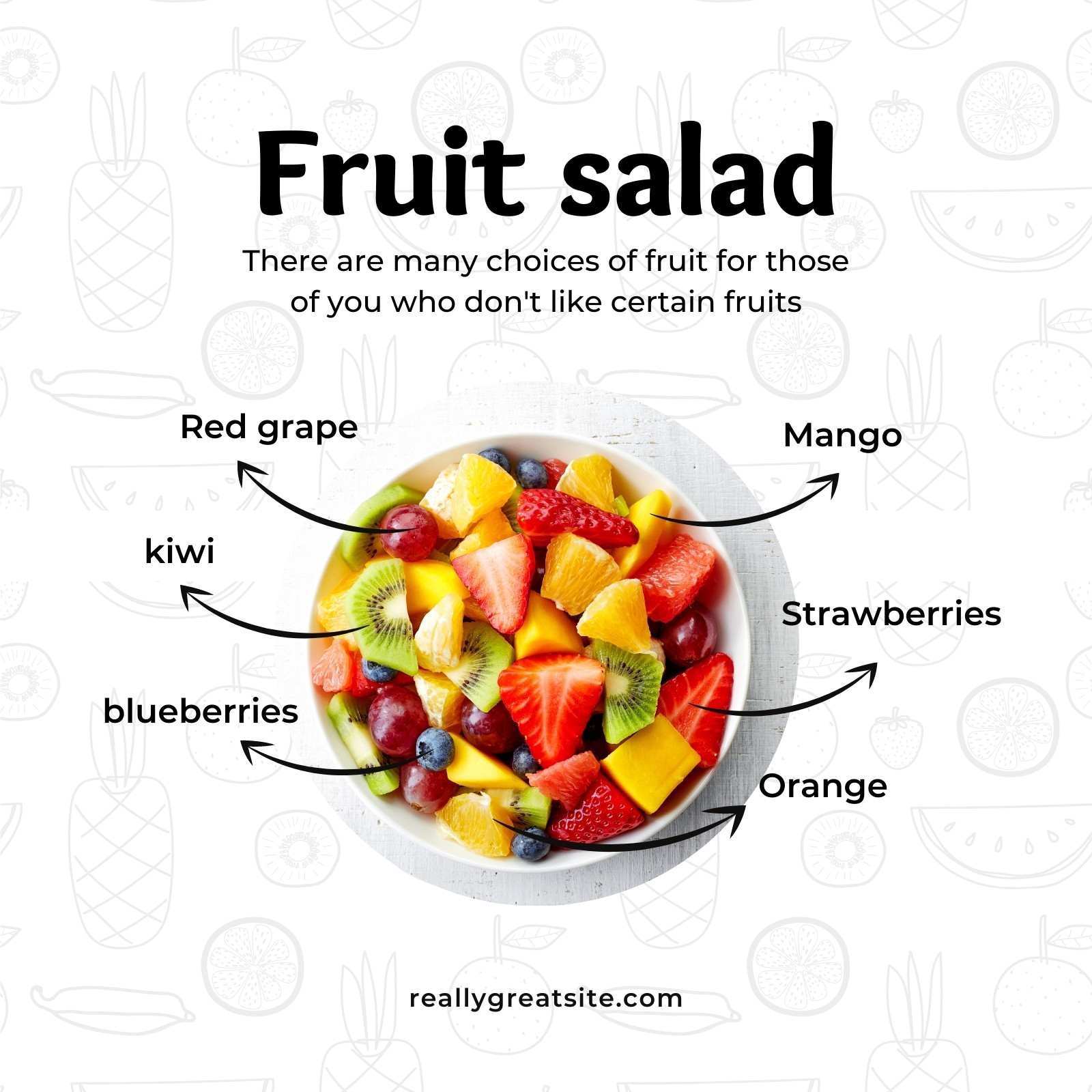 Free and customizable fruit templates