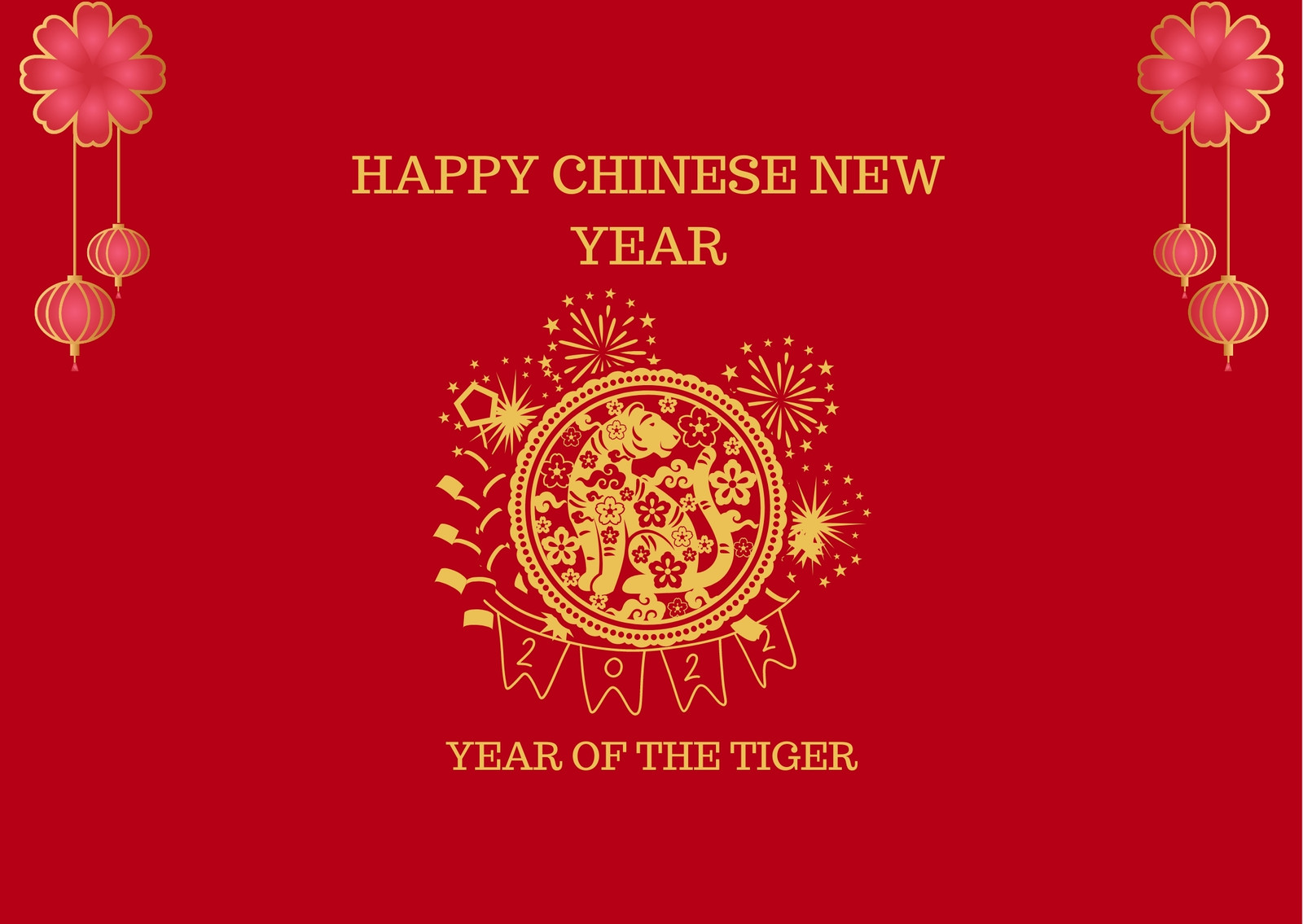 Free custom printable Chinese New Year card templates