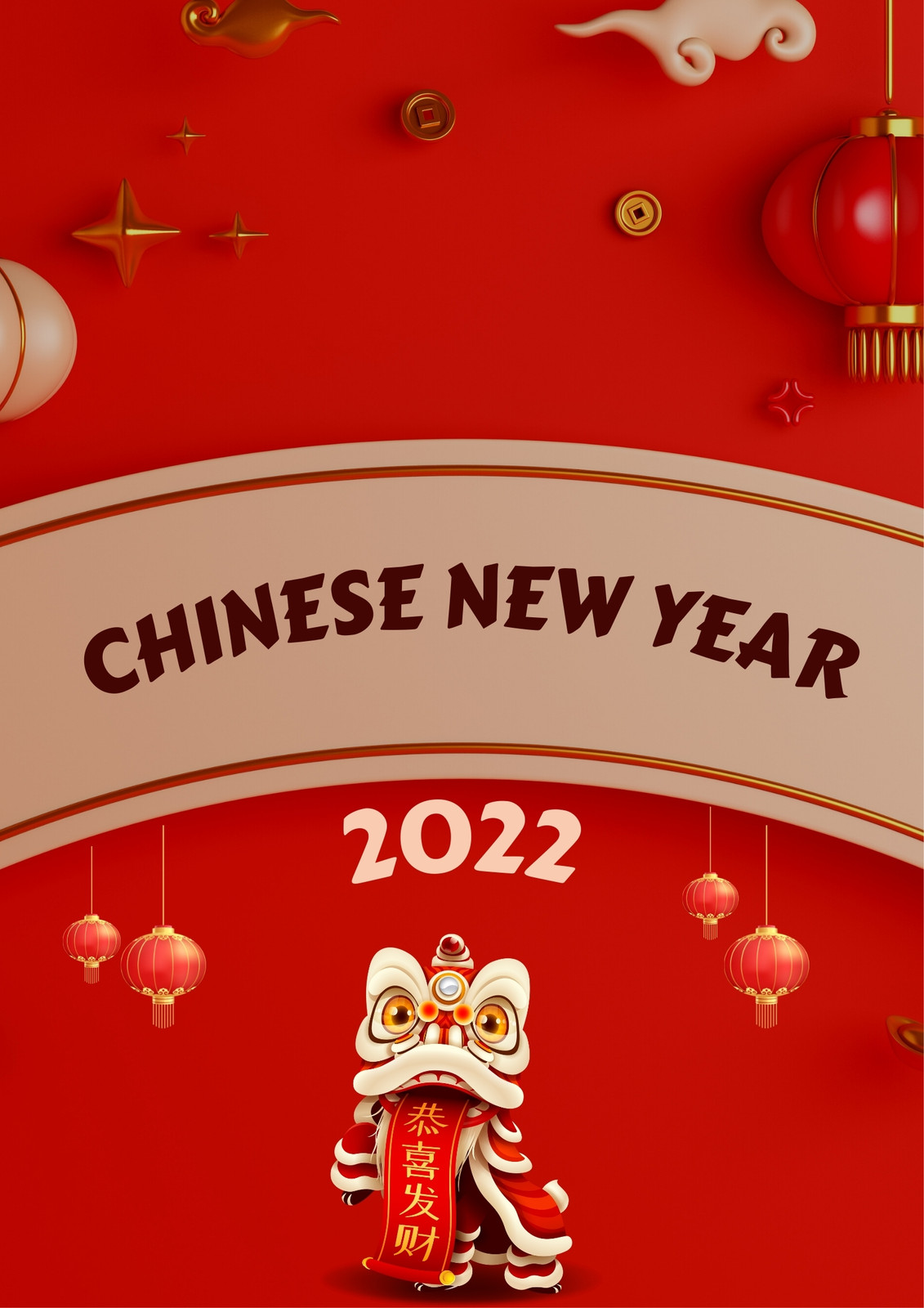 Free printable Chinese New Year poster templates