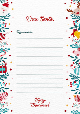 Free printable Santa letter templates you can customize | Canva