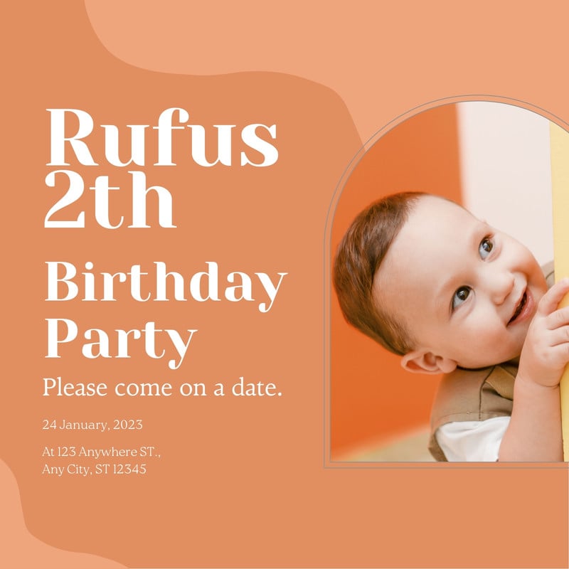 Free Custom Printable Baby Birthday Invitation Templates Canva