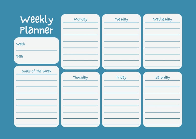 Free, printable, customizable personal planner templates | Canva