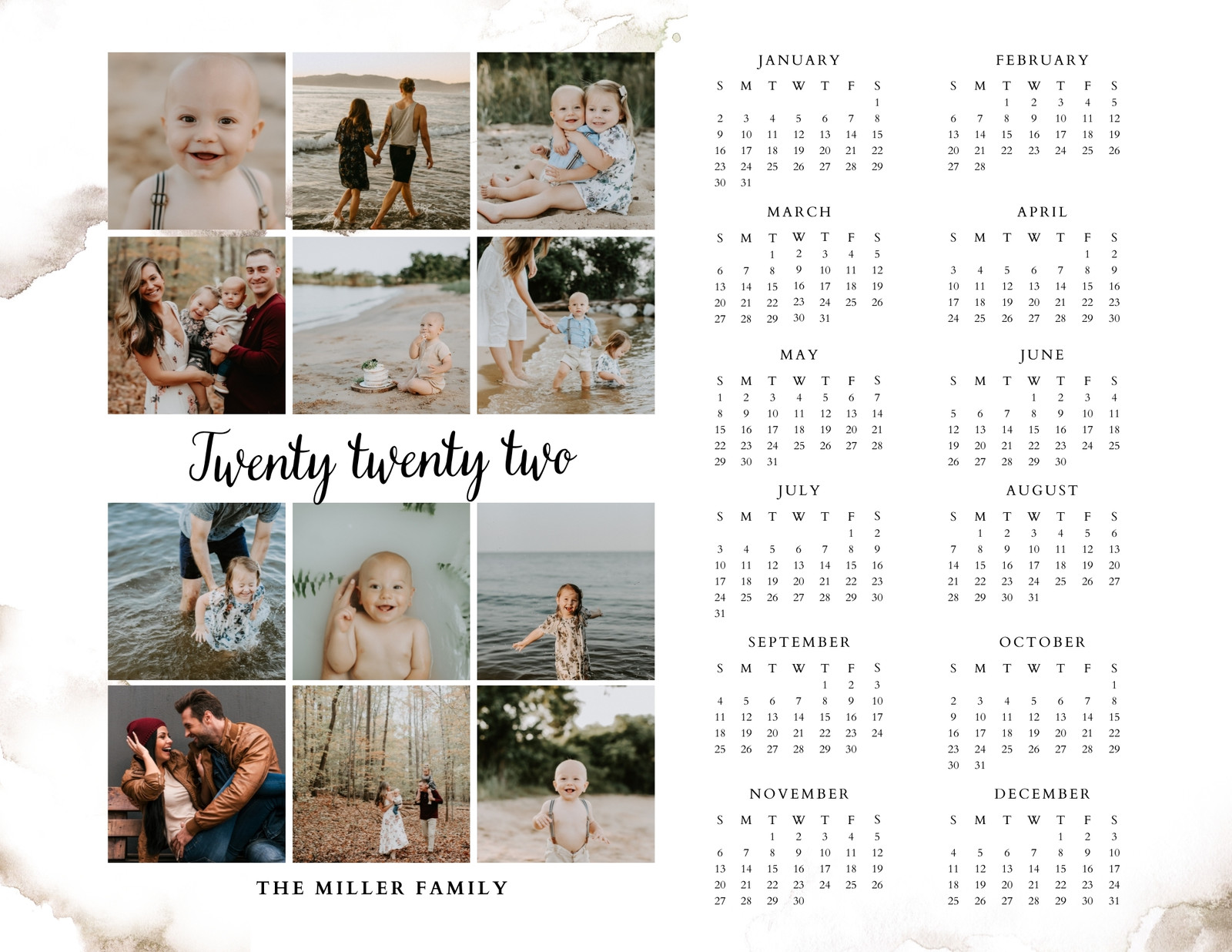 family calendar design