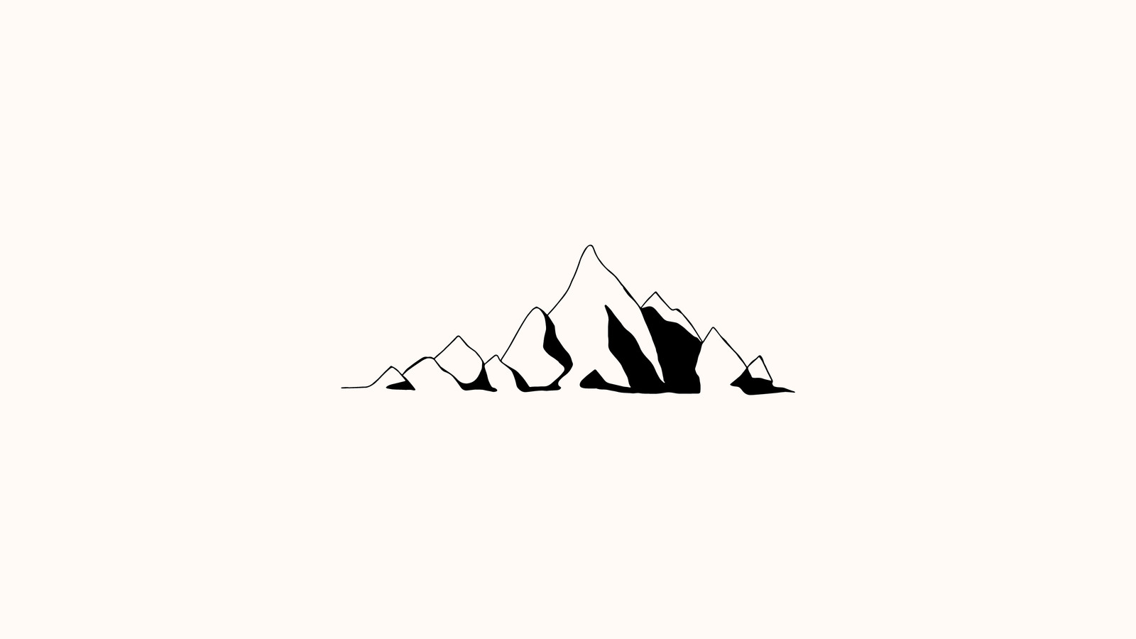 Monochrome mountains Minimalist landscape Grey nature view Black and  white peaks Design for poster calendar wallpaper card postcard mural  Watercolour illustration on white background  Stock Image  Everypixel