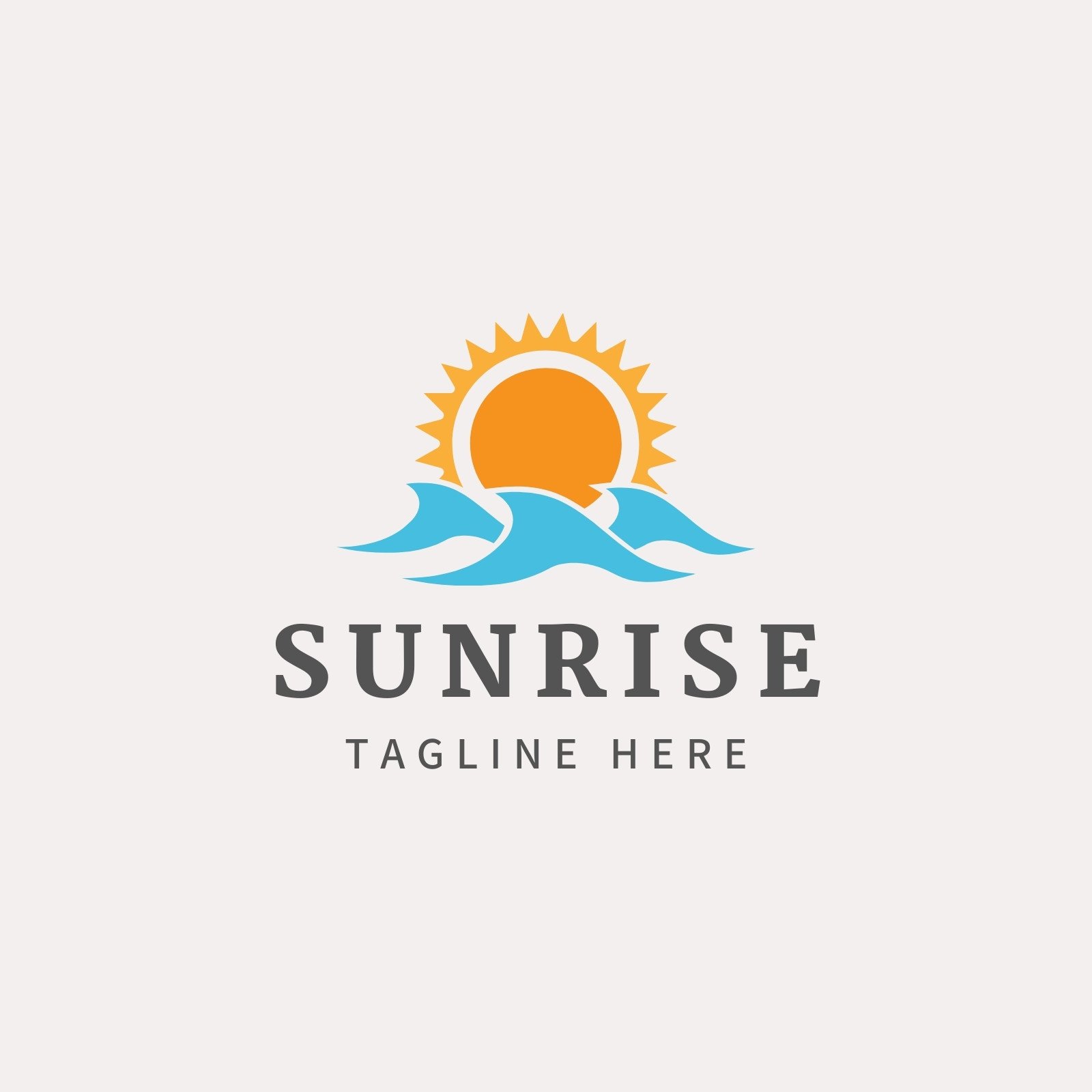 sun and wave logo