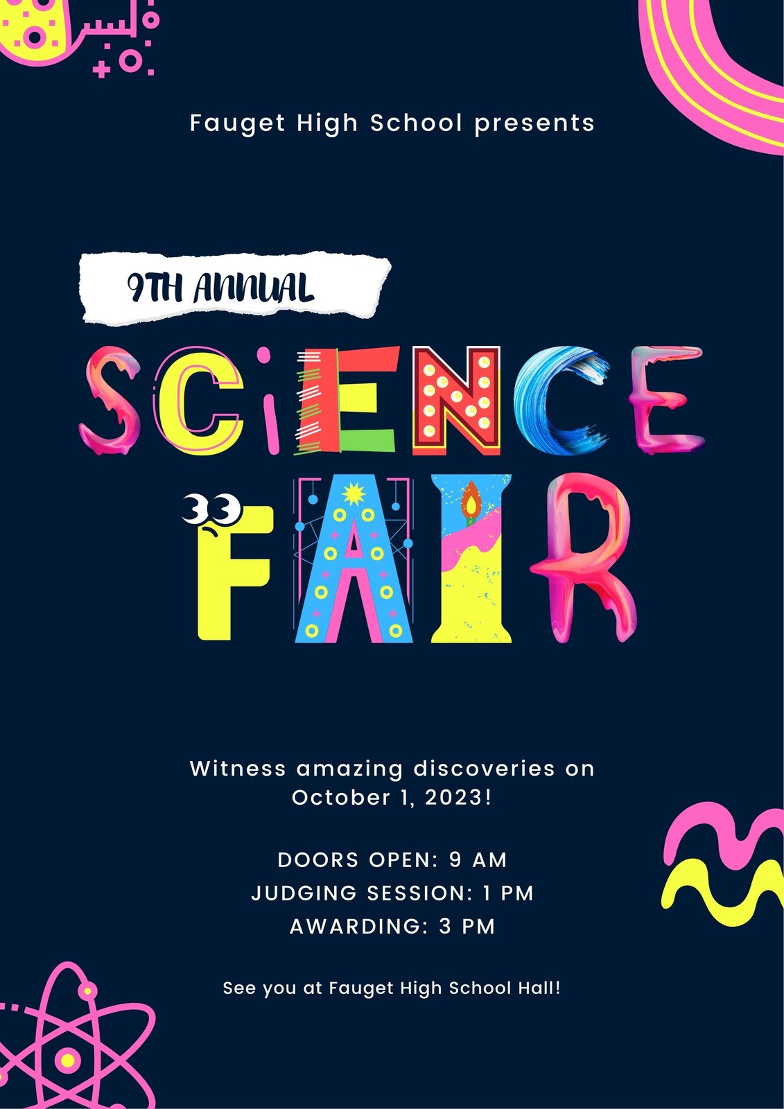 Science Fair Flyer Template Free Printable Templates