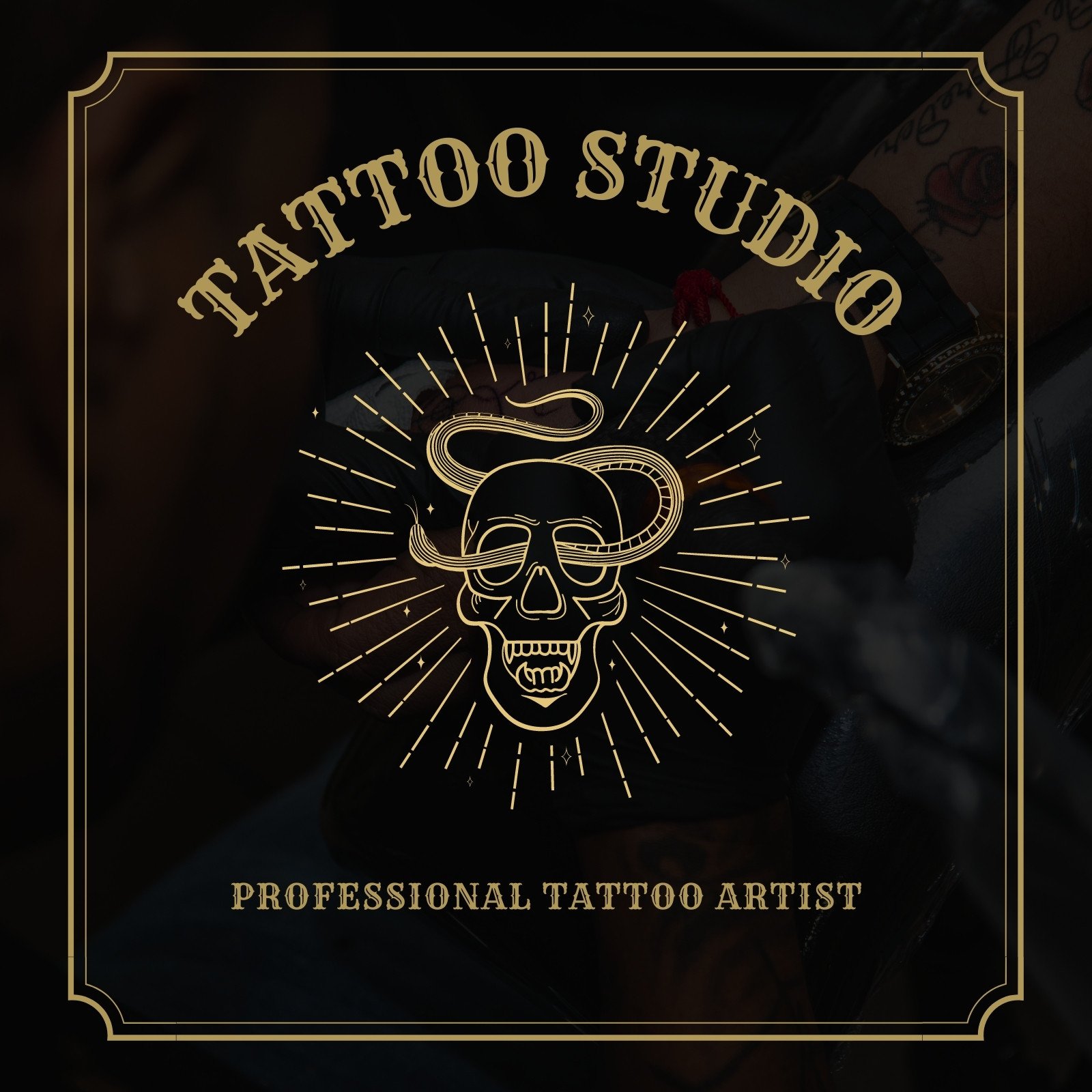 Tattoo Studio | Logo Template | Tattoo studio, Studio logo, Tattoo banner