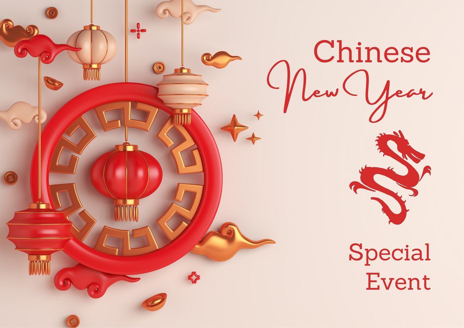 Free printable Chinese New Year poster templates