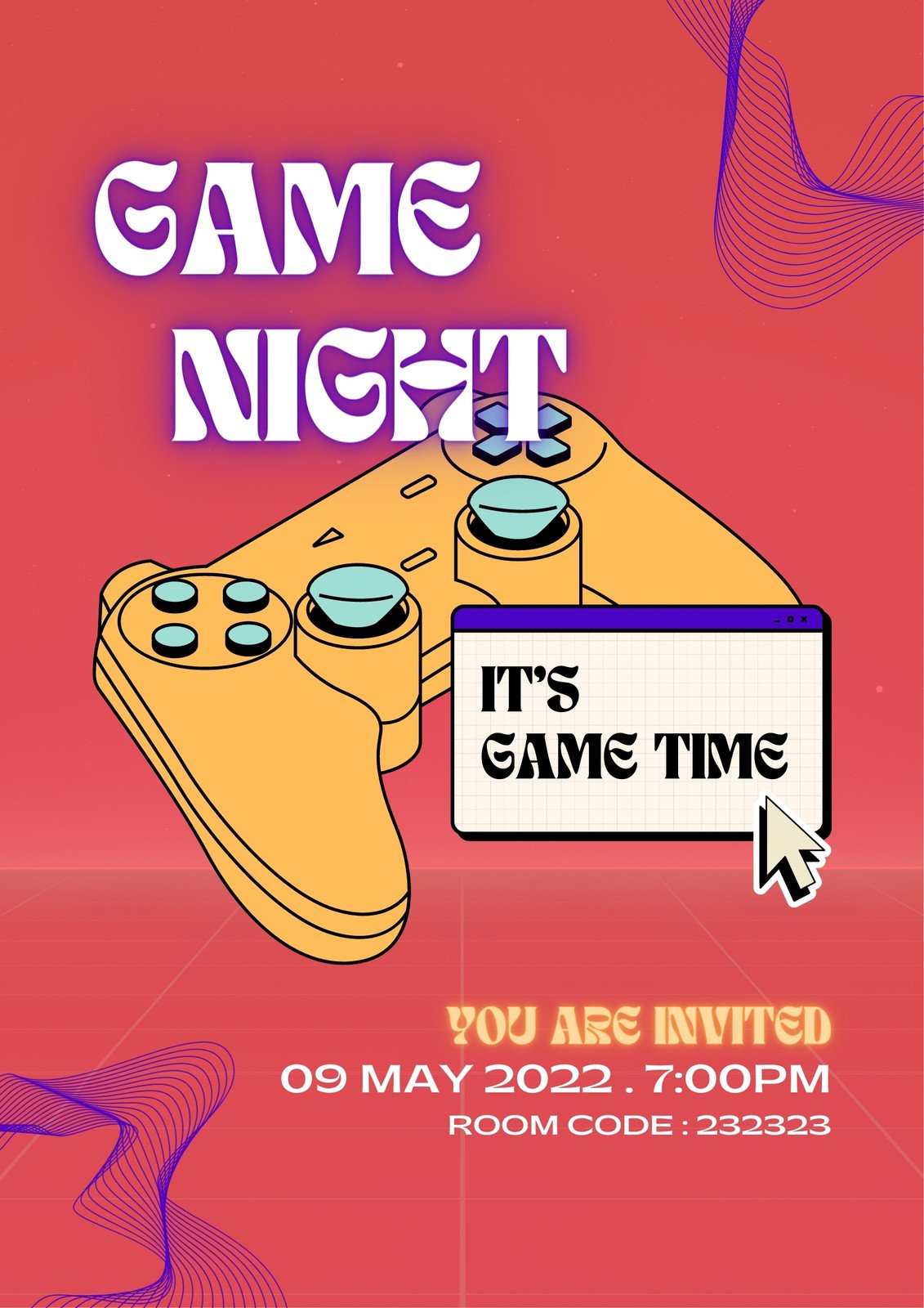 Free game night poster templates to edit and print