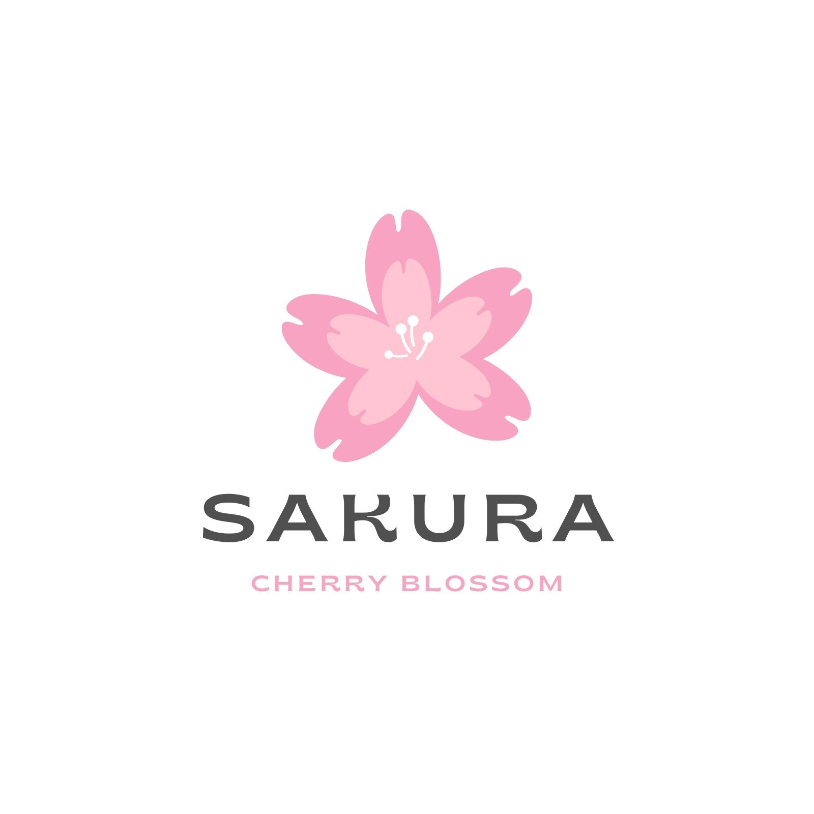 Cherry blossom logo icon Royalty Free Vector Image