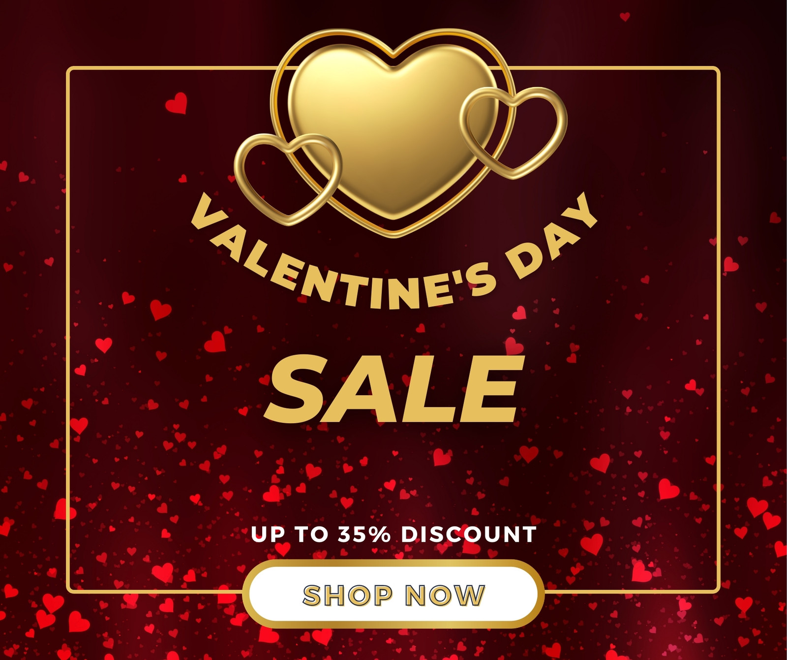 Glitter Gold And Pink Hearts Background Valentines Day Design