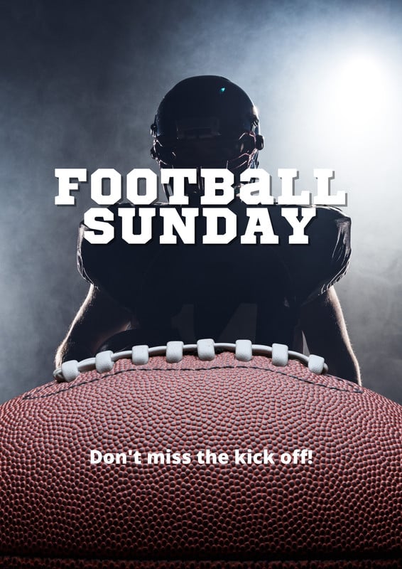 Football Sunday Funday American Football Players Poster By