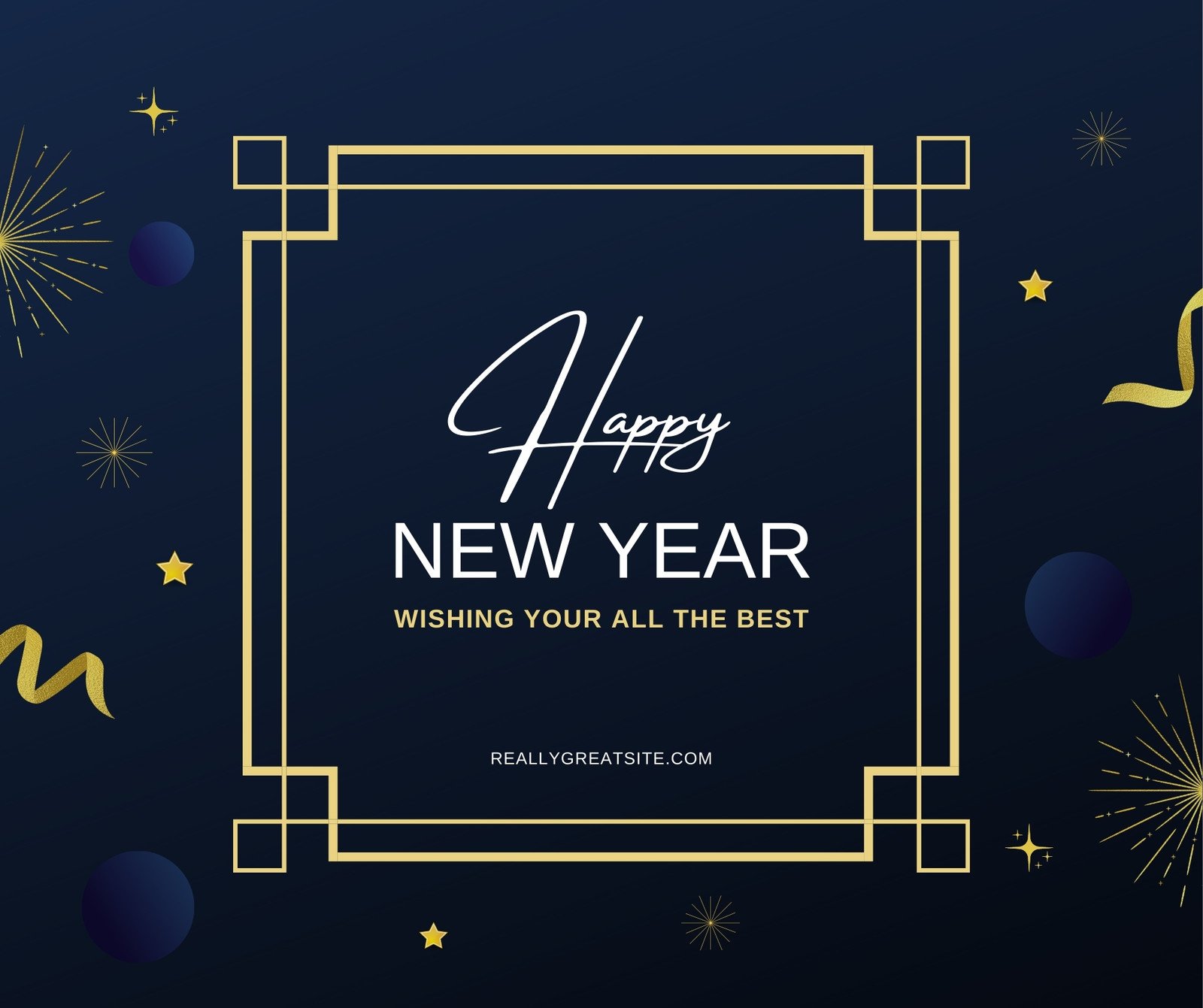 Modèle Happy New Year Greeting Template