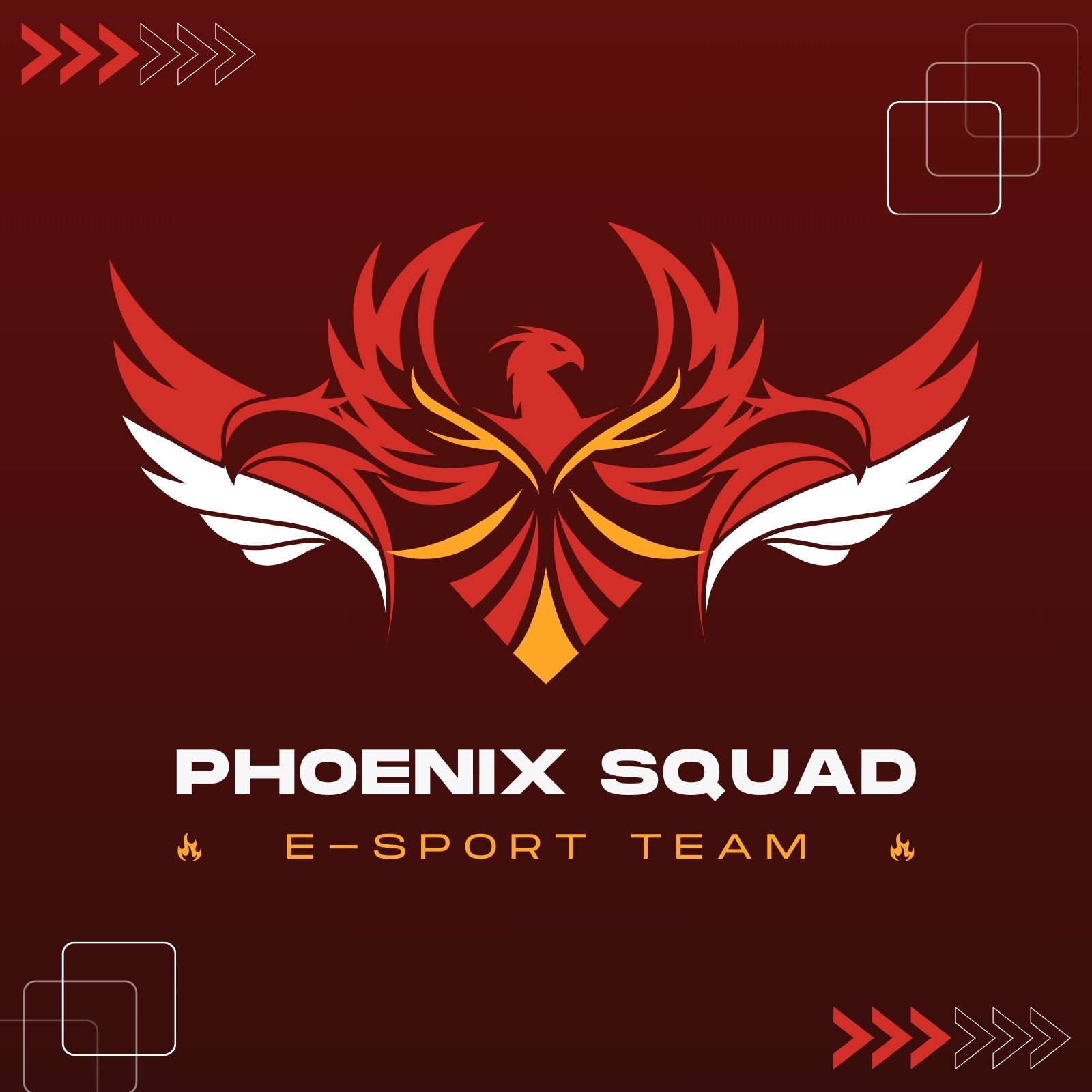 Red Phoenix Illustrative Esport Team Logo
