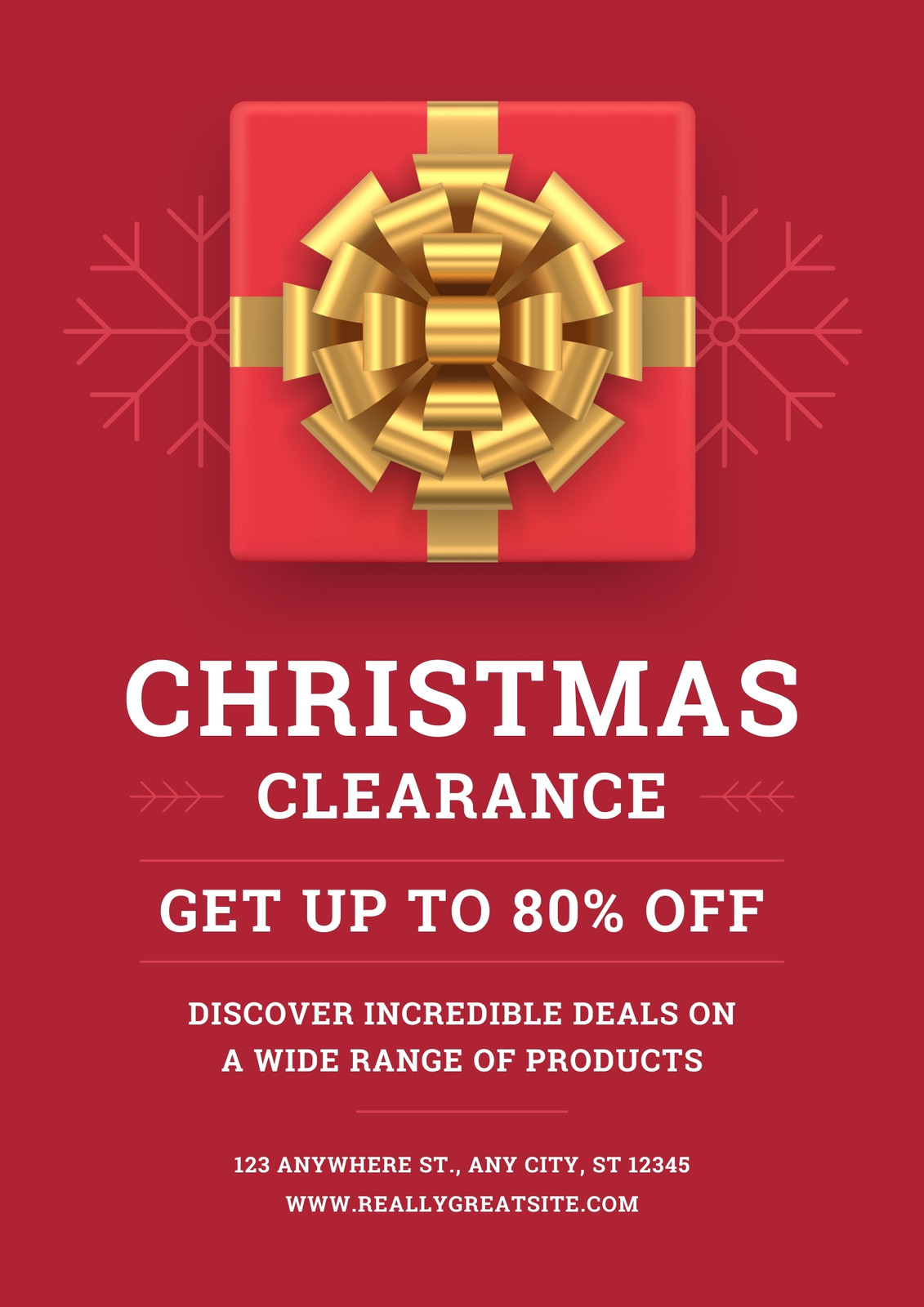 Red Clearance Sale Poster Template