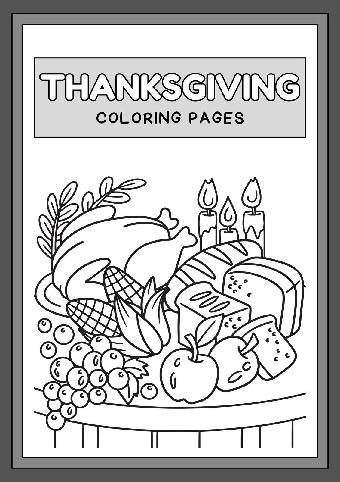 Minimalist Autumn Street Market Coloring Book Printable Coloring Pages for  Autumn Grayscale Coloring Sheets Fall Coloring Pages for Adults 