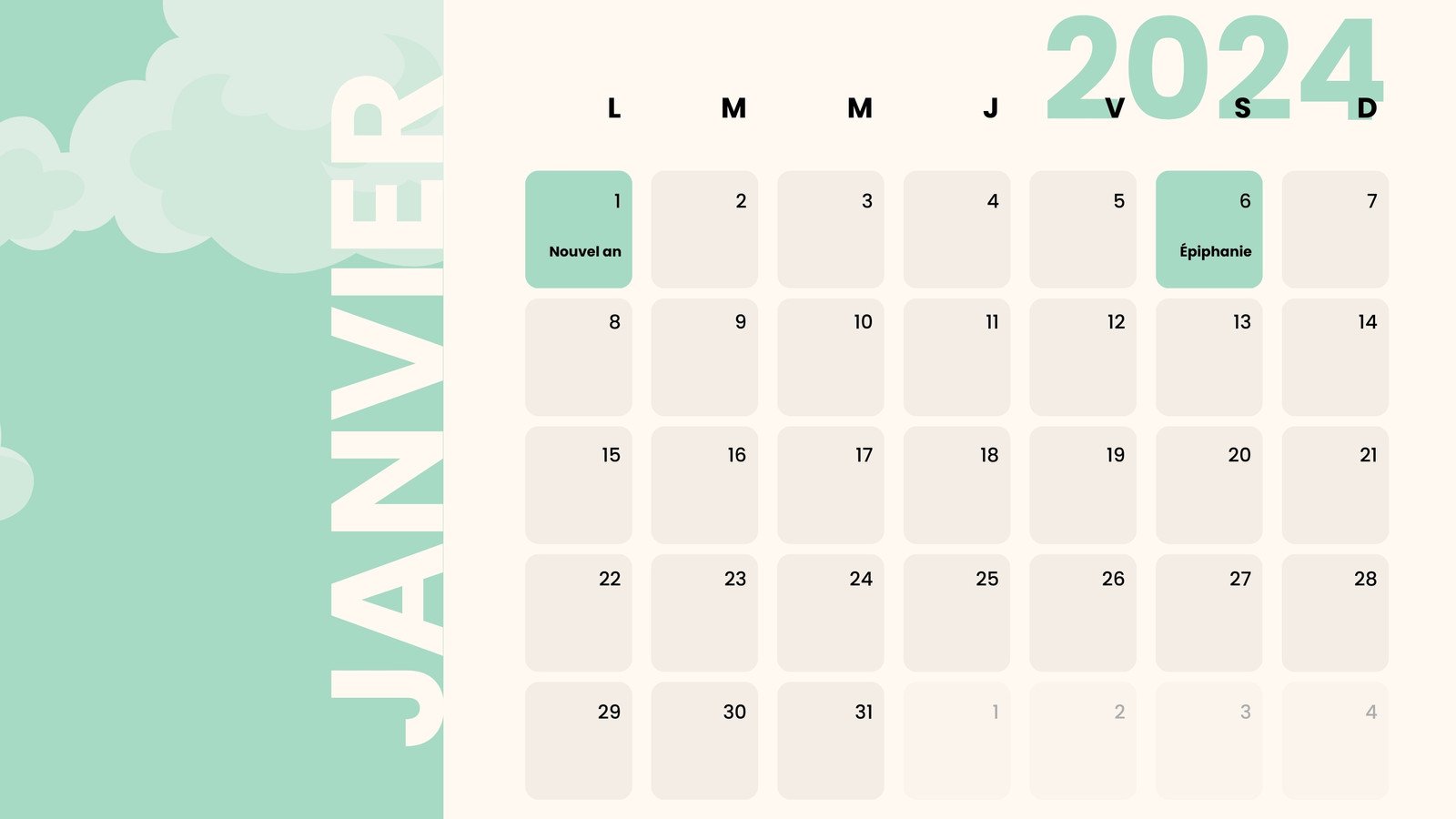 Grand calendrier mensuel famille organisée 2024 - Agenda - Informatique &  Communication - Livre