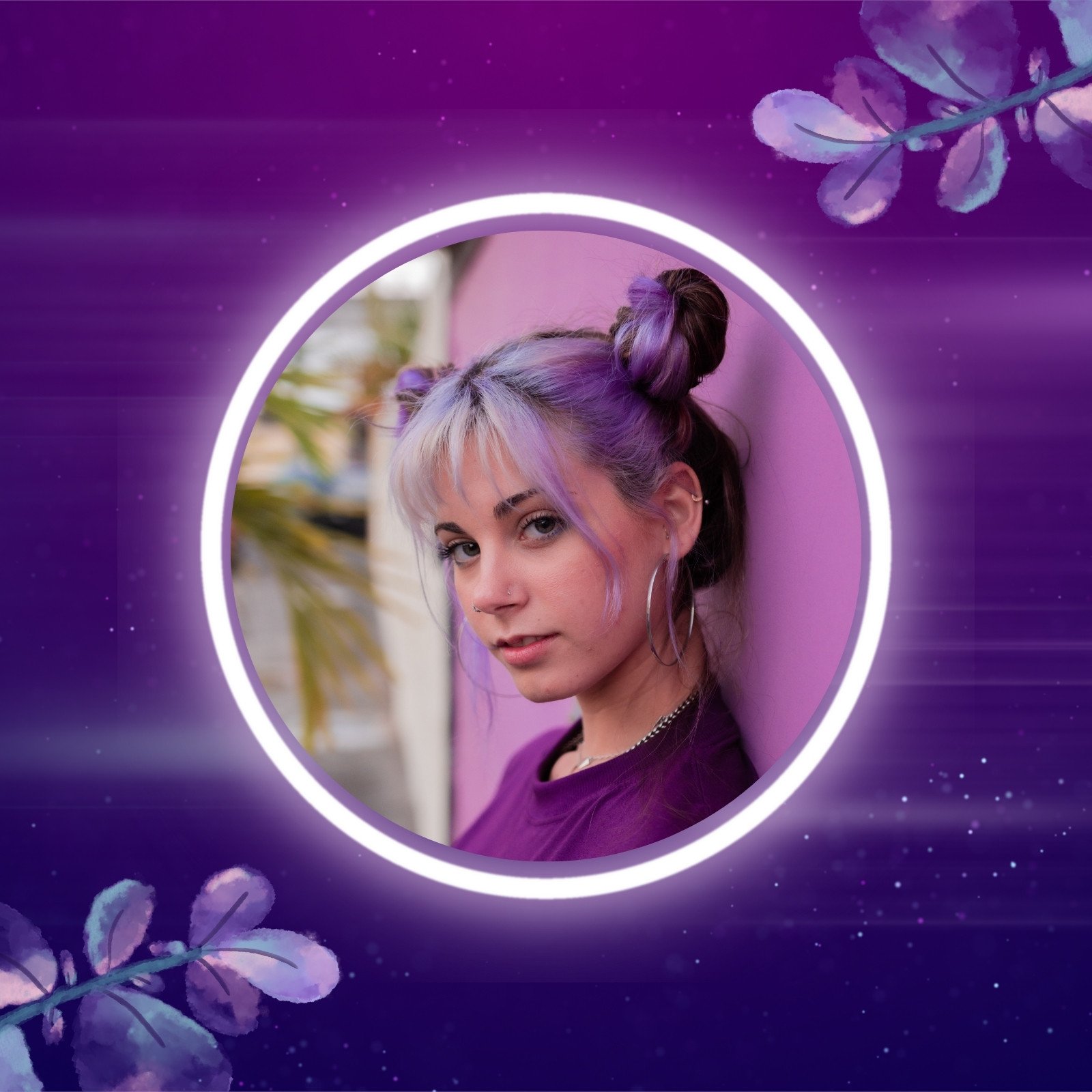 Purple Trendy Facebook Profile Picture