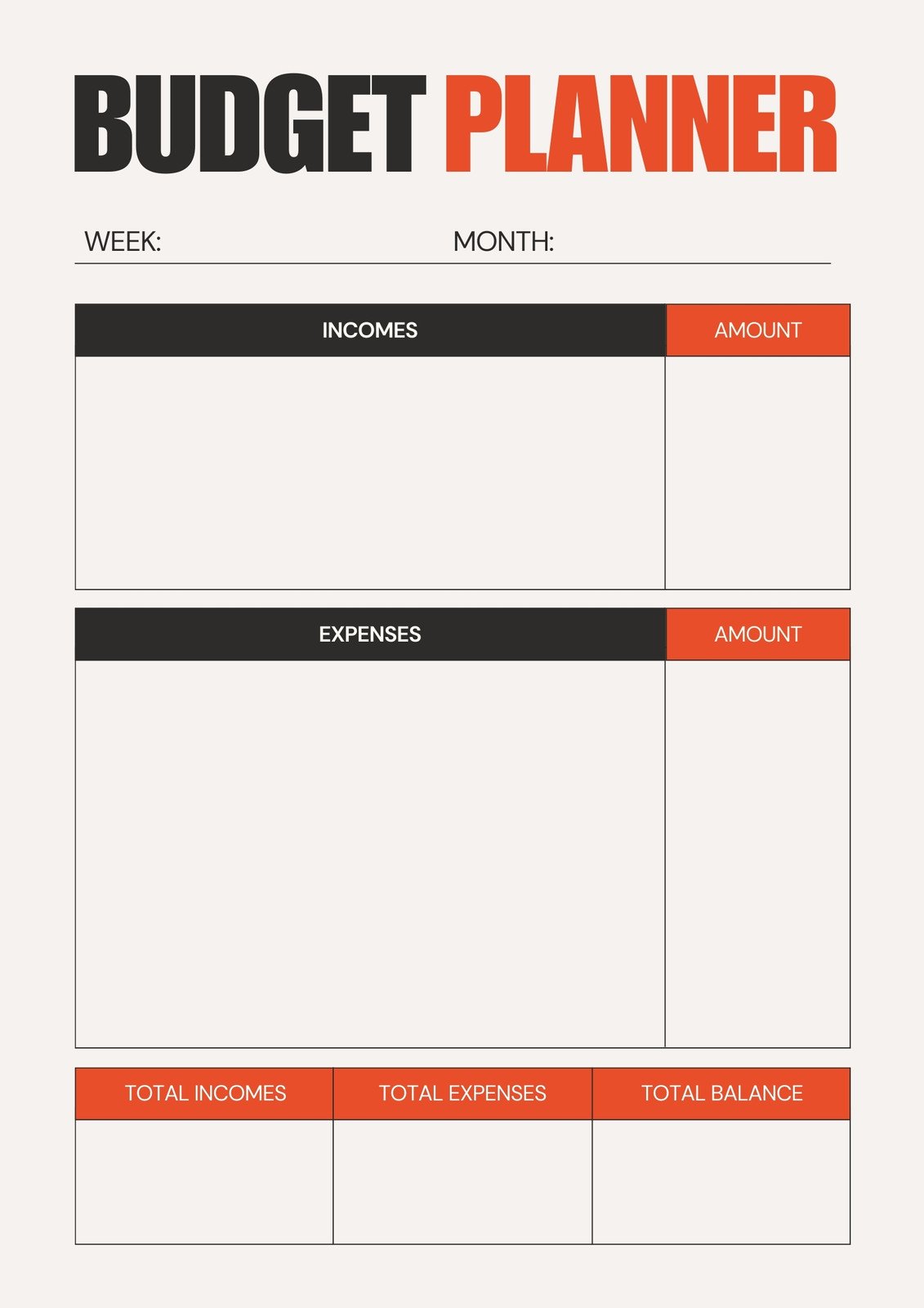 Personalize this Abstract Gradient Initial Balance Weekly Budget Planner  template online