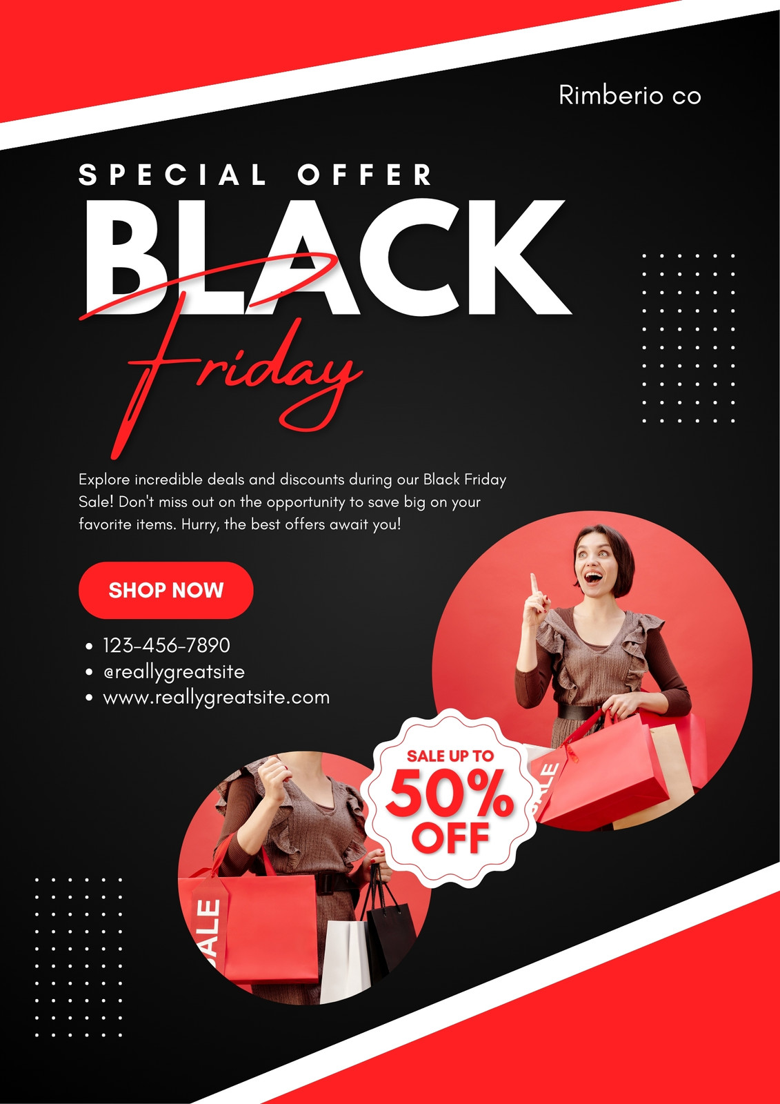 Free custom printable Black Friday poster templates Canva