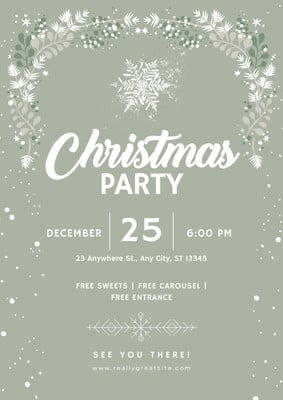 Free, printable, customizable Christmas flyer templates | Canva