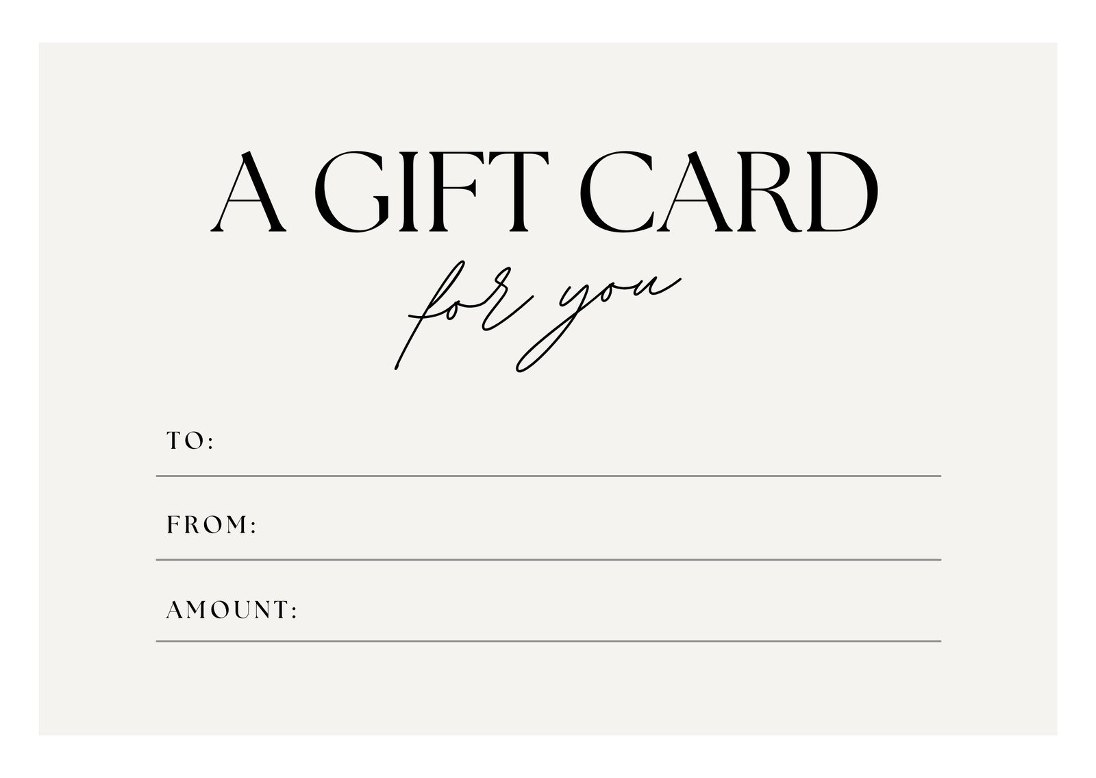 Gift Voucher Printing from £22.00 with Free Delivery