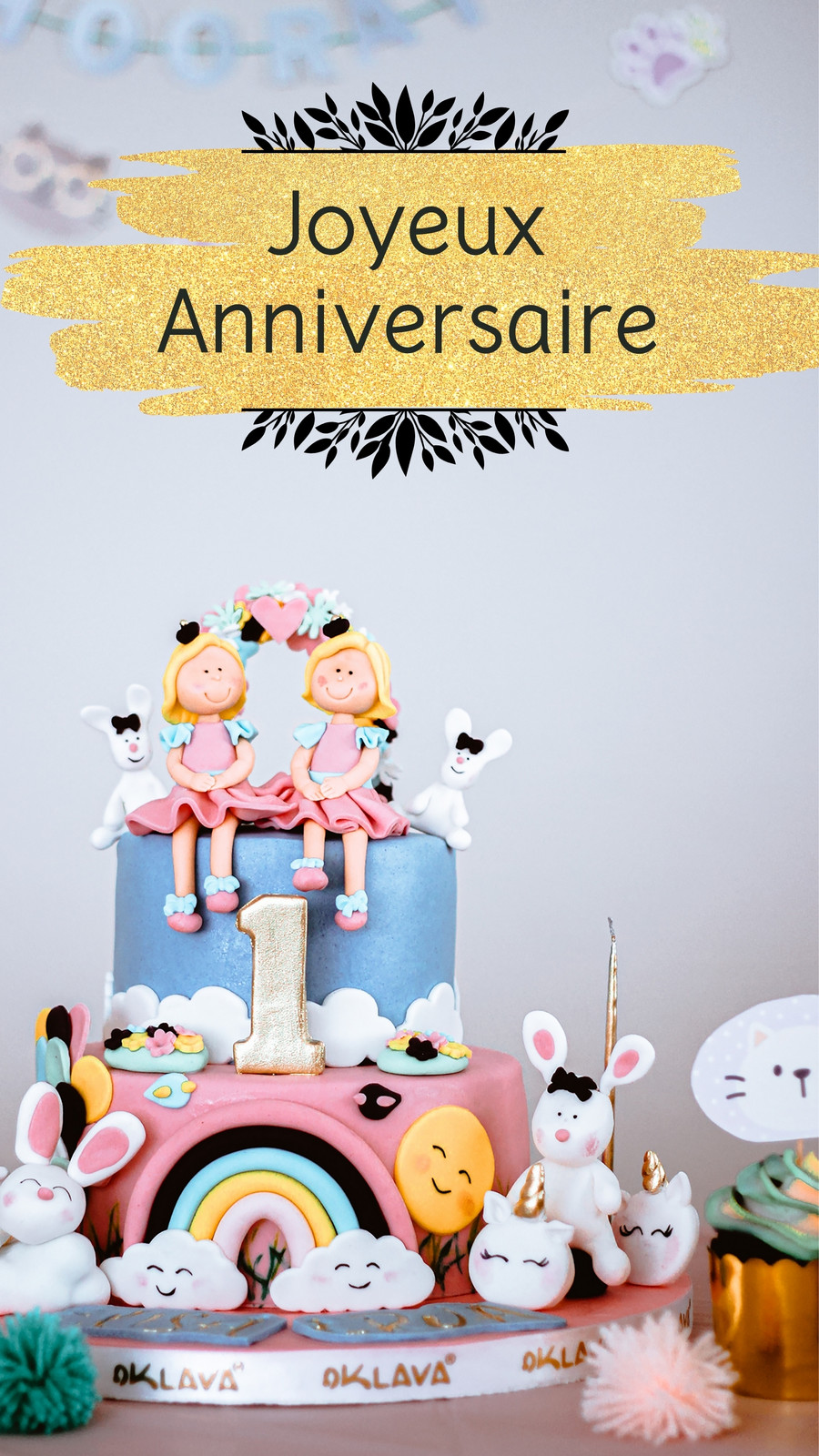 Bougie rose pour 2e anniversaire - Bougie numéro 2 ans - Décoration de  gâteau pour garçon ou fille