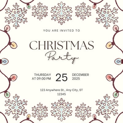 Free Christmas party virtual invitation templates | Canva