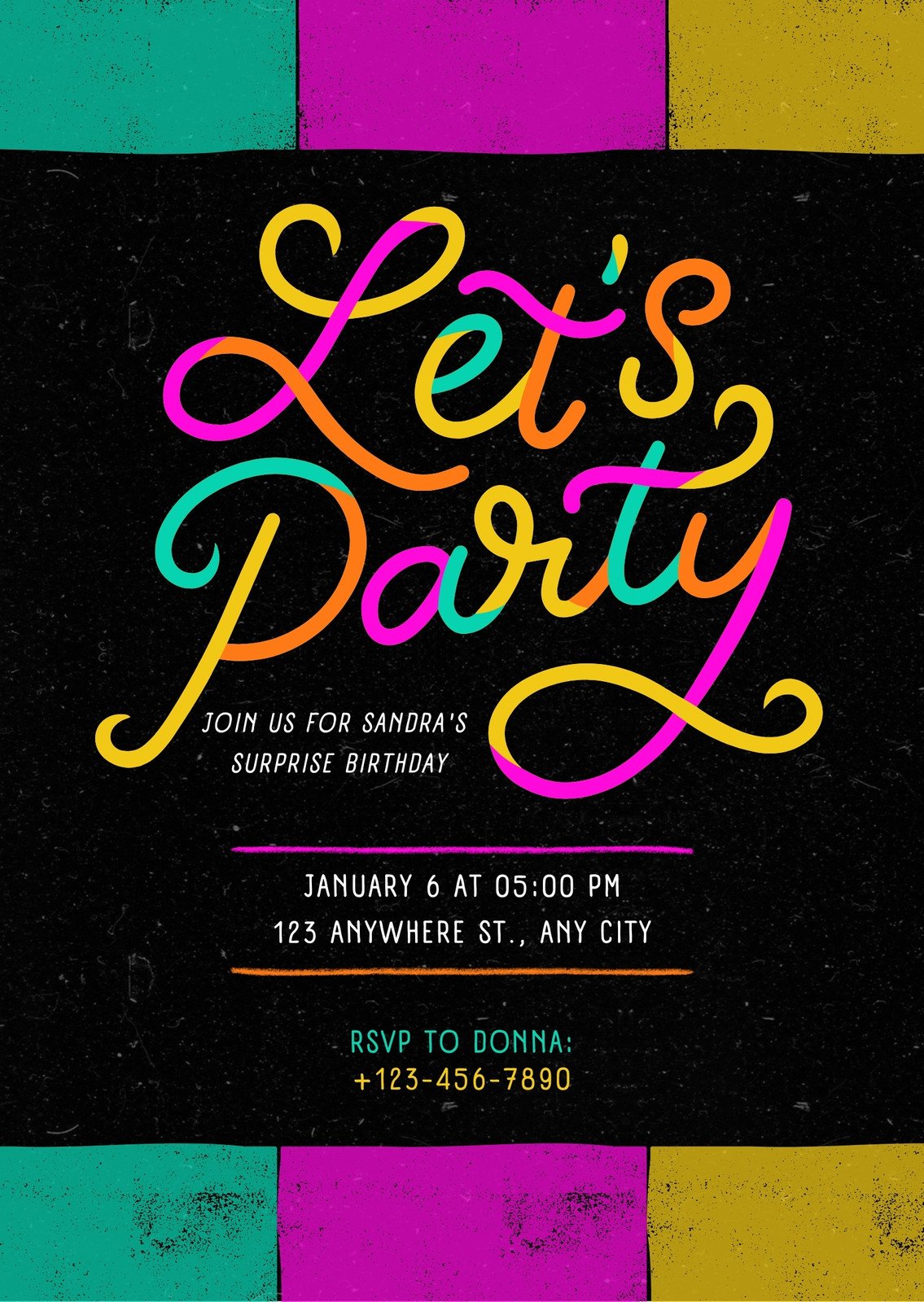 Free custom printable surprise party invitation templates