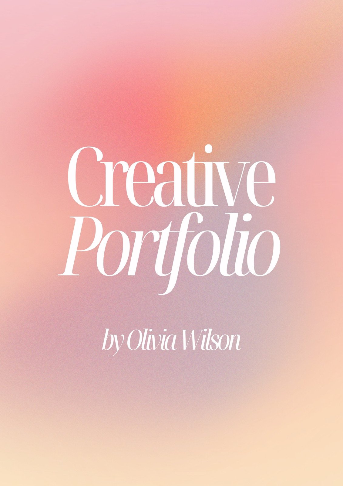 Colorful Gradient Creative Portfolio Cover Document A4