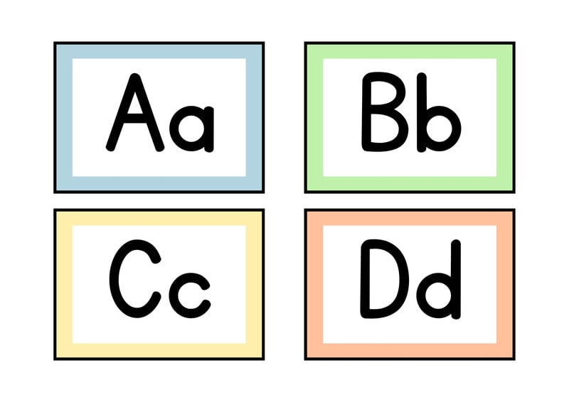Free customizable alphabet flashcard templates