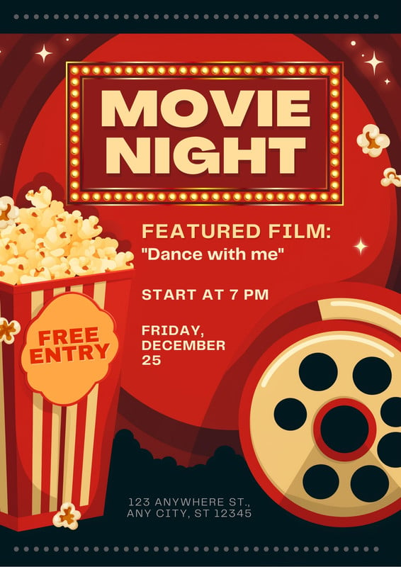 Page 2 - Free customizable movie night poster templates | Canva