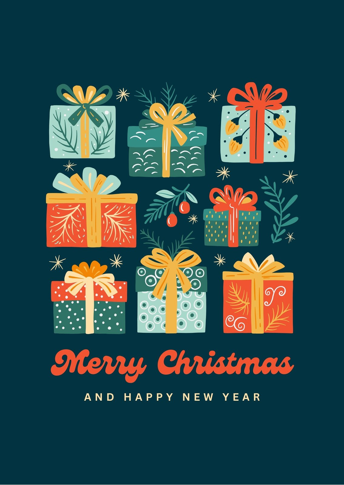 Free custom printable Christmas card templates