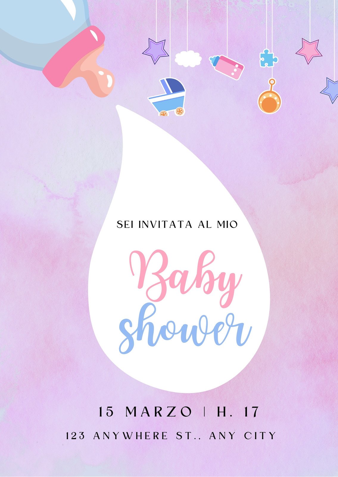 Modelli di invito baby shower stampabili e gratuiti